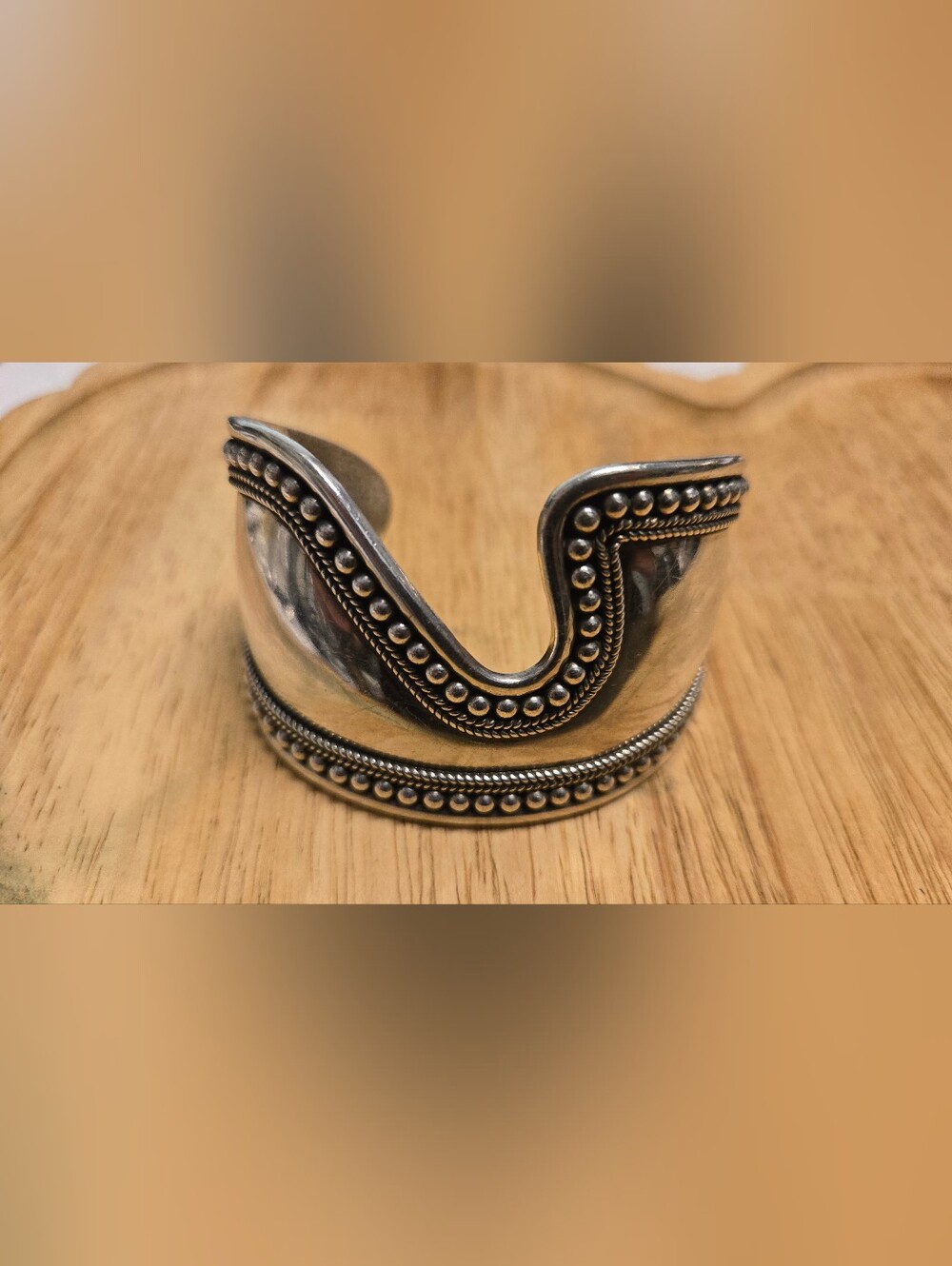 925 Taxco Storyteller Beaded Cuff Bracelet